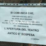 Teatro Antico chiuso e zero turisti