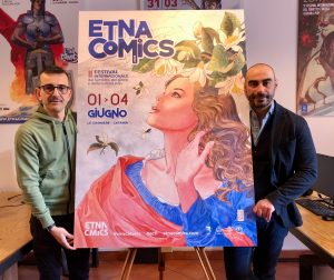 Milo Manara firma il manifesto di Etna Comics 2023