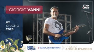 Giorgio Vanni sul palco di Etna Comics per Angelo D’Arrigo